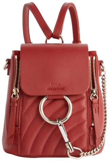 chloe faye mini backpack ways to wear|chloe faye backpack red.